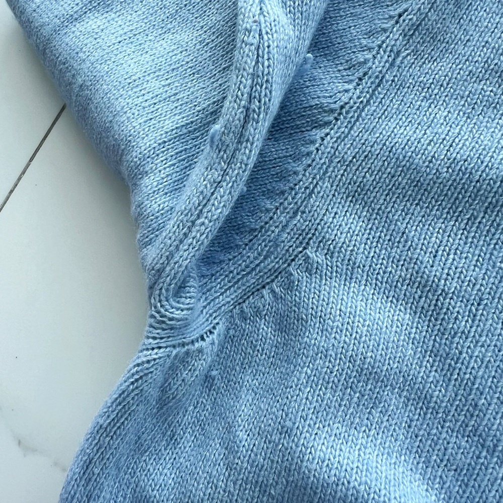 Benedetta B sweater size Large blue merino wool cashmere - Picture 5 of 7